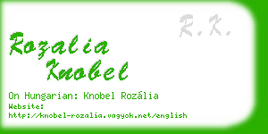 rozalia knobel business card